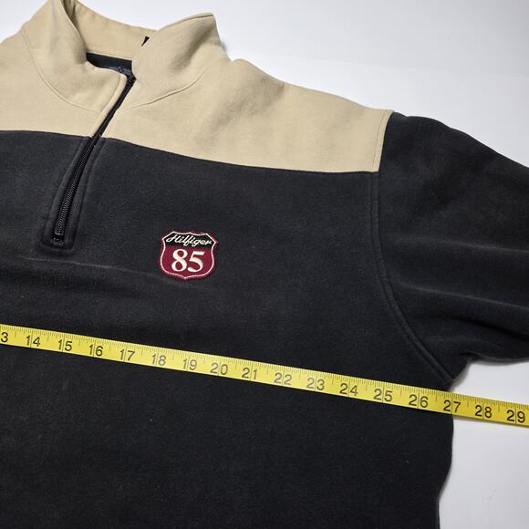 Vintage Tommy Hilfiger 85 Patch Logo 1/4 Zip Sweatshirt 90s Men's 2XL - Picture 7 of 8